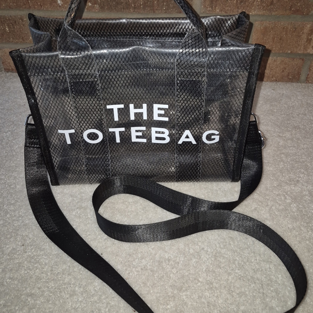 Black Clear Mesh Crossbody Bag